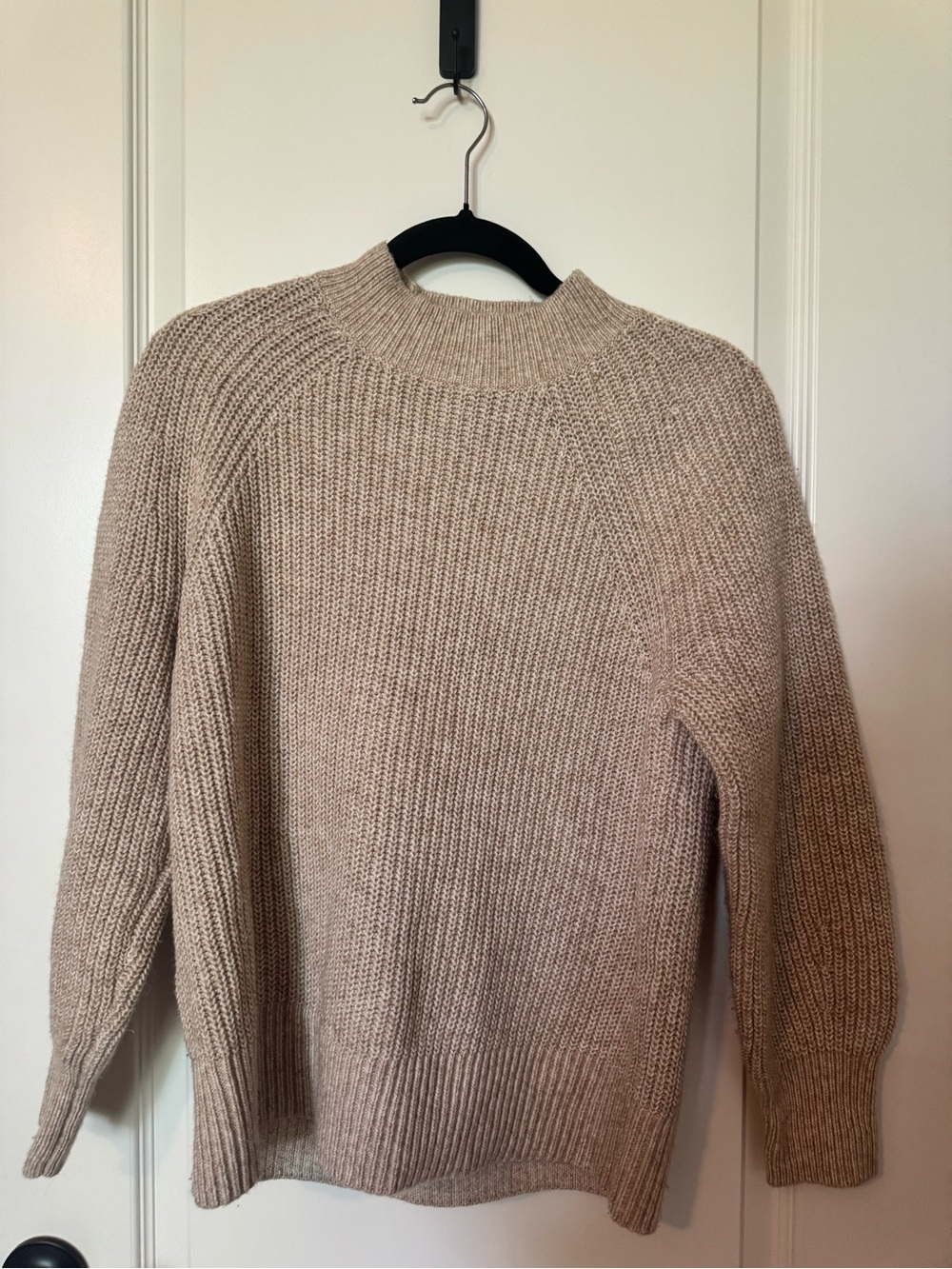 LOFT Women's Crewneck Sweater in Light Taupe